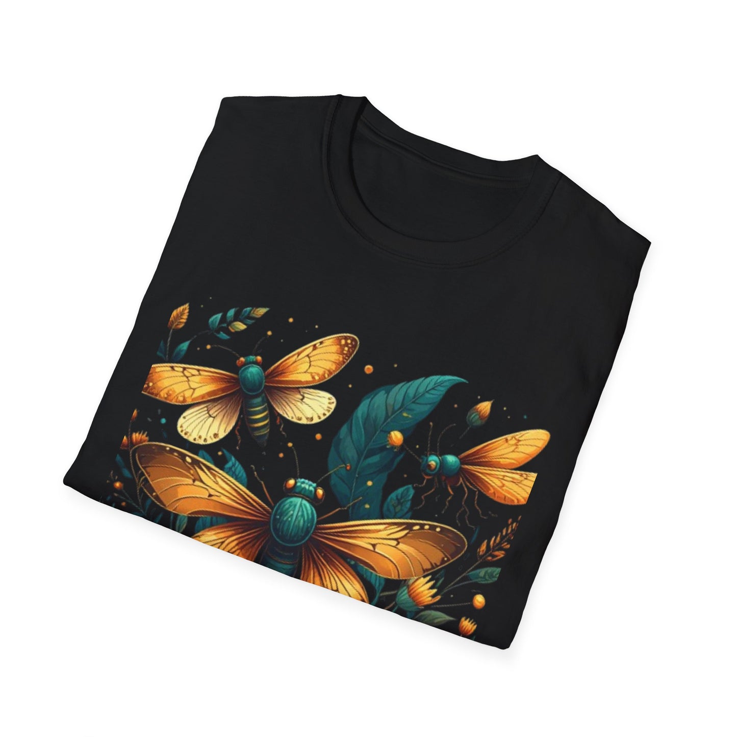 Botanical Butterfly Enamel Tee, Nature Lovers Shirt, Summer Casual Wear, Eco-Friendly Gift, Gardening Enthusiasts Tee