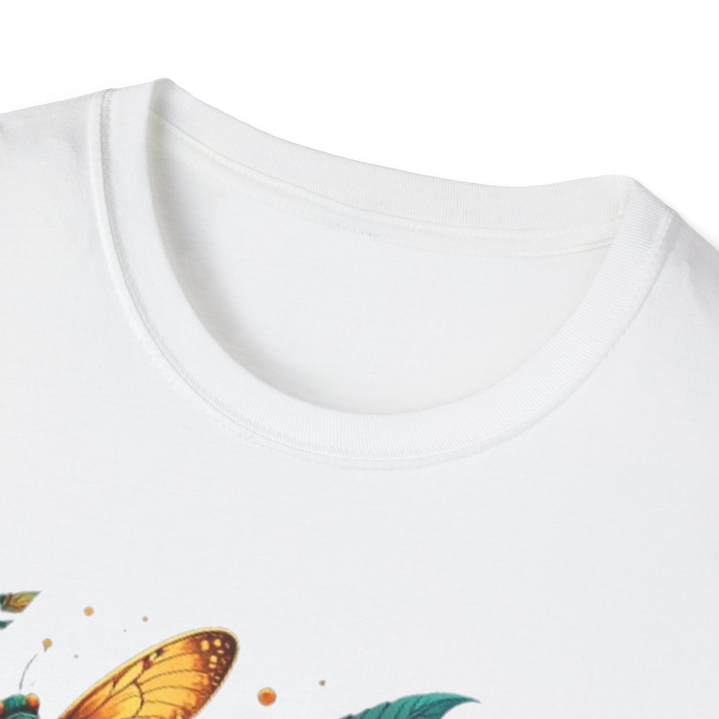 Botanical Butterfly Enamel Tee, Nature Lovers Shirt, Summer Casual Wear, Eco-Friendly Gift, Gardening Enthusiasts Tee