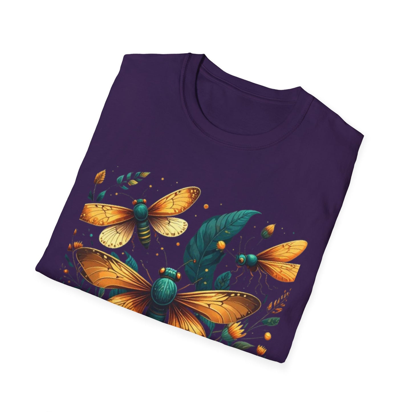 Botanical Butterfly Enamel Tee, Nature Lovers Shirt, Summer Casual Wear, Eco-Friendly Gift, Gardening Enthusiasts Tee