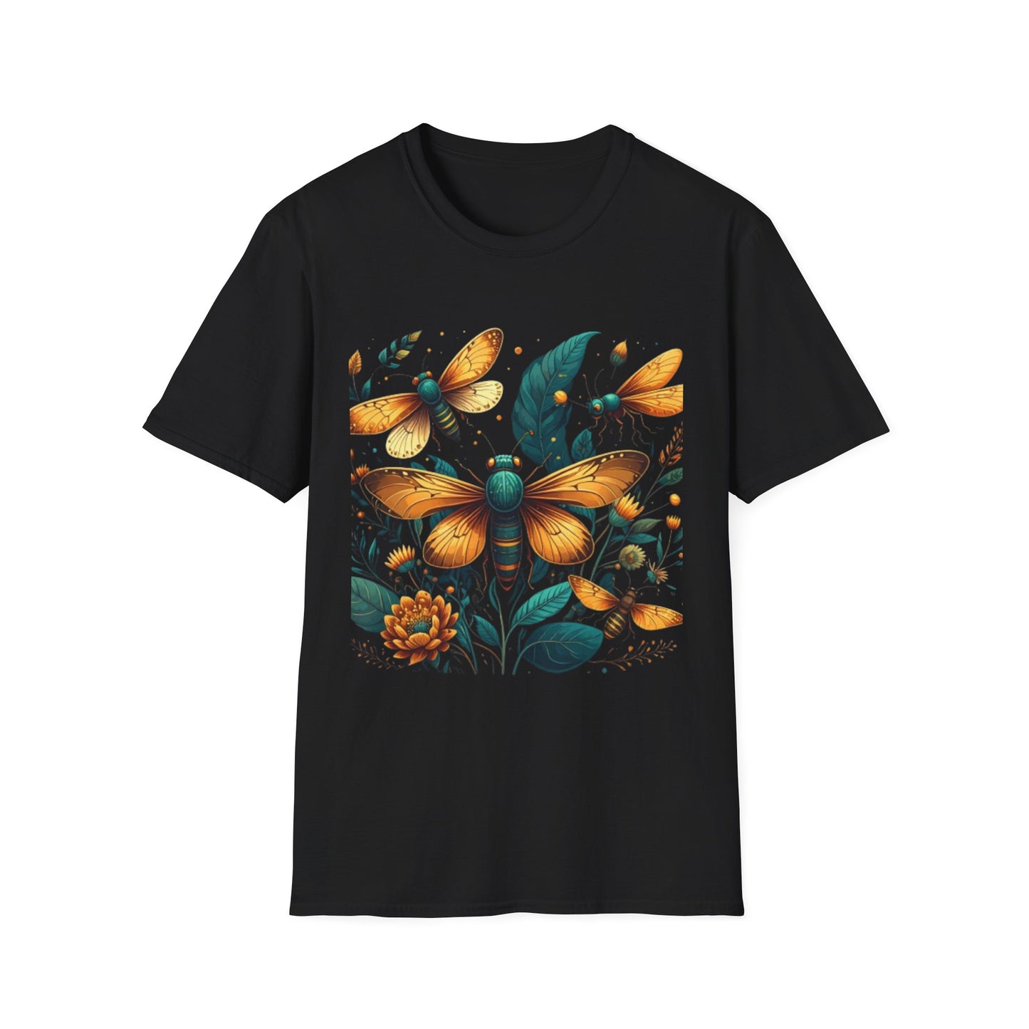 Botanical Butterfly Enamel Tee, Nature Lovers Shirt, Summer Casual Wear, Eco-Friendly Gift, Gardening Enthusiasts Tee