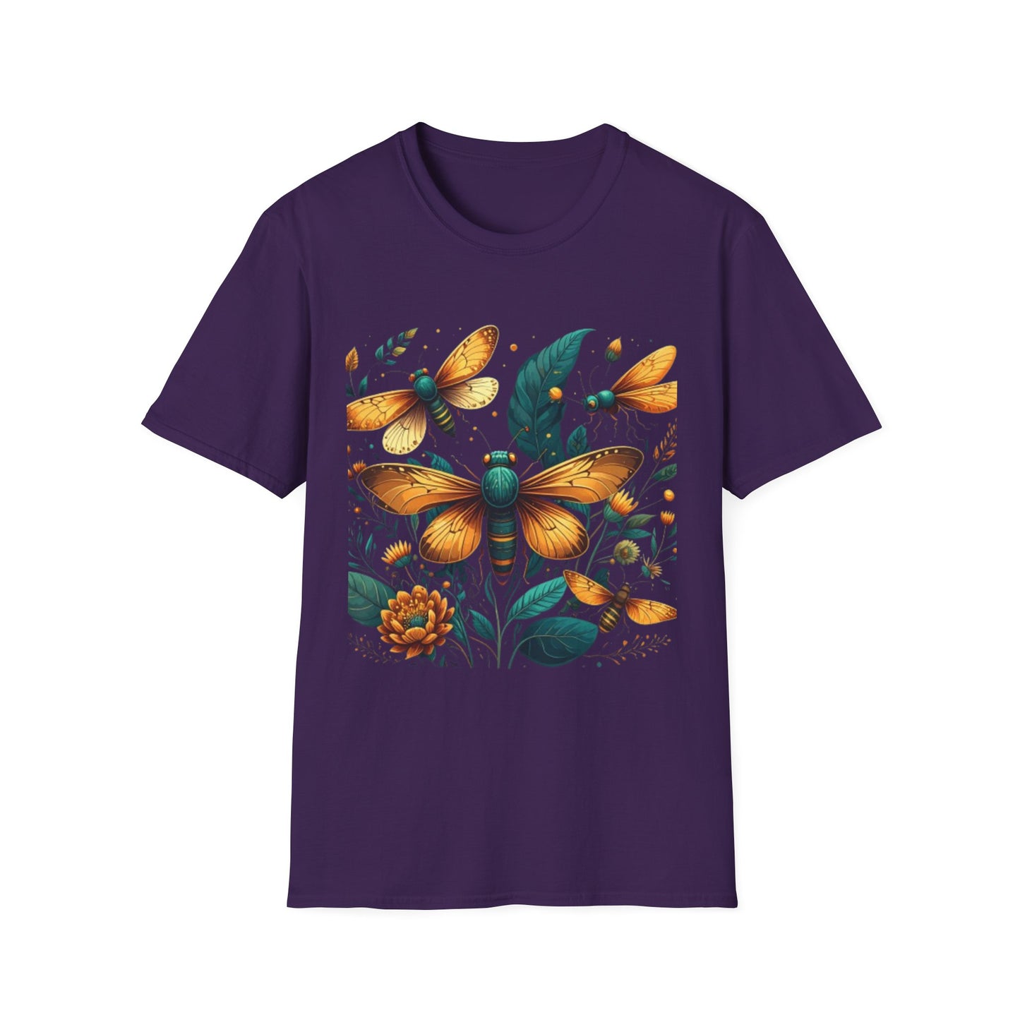 Botanical Butterfly Enamel Tee, Nature Lovers Shirt, Summer Casual Wear, Eco-Friendly Gift, Gardening Enthusiasts Tee